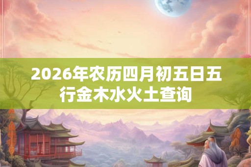 2026年农历四月初五日五行金木水火土查询 2026年农历四月初五日五行金木水火土查询