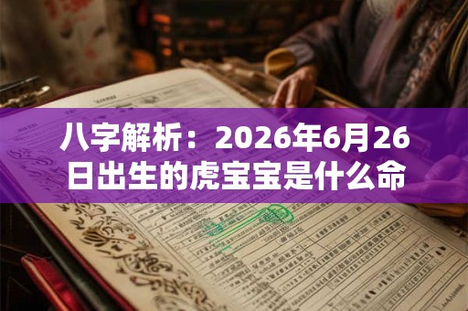 八字解析：2026年6月26日出生的虎宝宝是什么命
