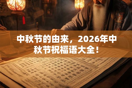中秋节的由来，2026年中秋节祝福语大全！