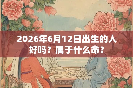 2026年6月12日出生的人好吗？属于什么命？
