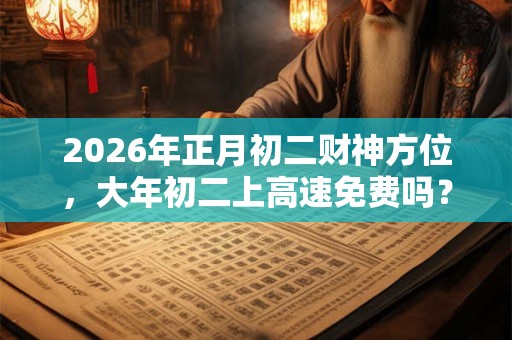 2026年正月初二财神方位，大年初二上高速免费吗？