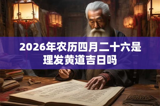 2026年农历四月二十六是理发黄道吉日吗