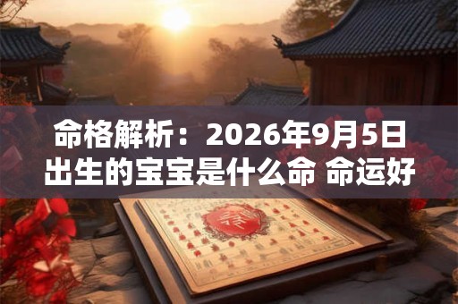 命格解析：2026年9月5日出生的宝宝是什么命 命运好吗