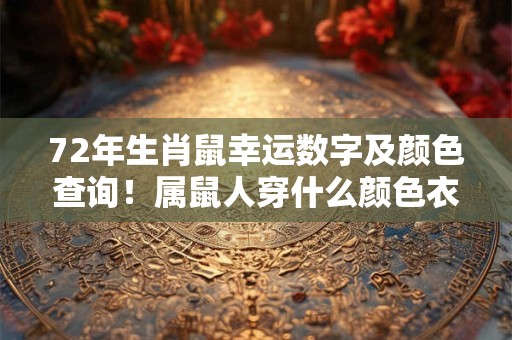72年生肖鼠幸运数字及颜色查询!属鼠人穿什么颜色衣服吉利 72年生肖鼠幸运数字及颜色查询!属鼠人穿什么颜色衣服吉利