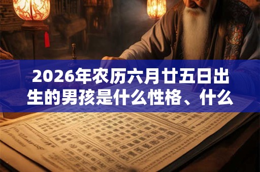 2026年农历六月廿五日出生的男孩是什么性格、什么命运? 2026年农历六月廿五日出生的男孩是什么性格、什么命运?