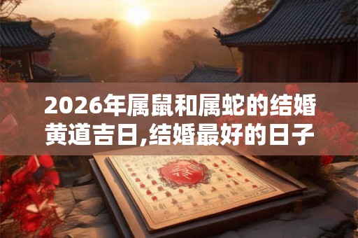 2026年属鼠和属蛇的结婚黄道吉日,结婚最好的日子 2026年属鼠和属蛇的结婚黄道吉日,结婚最好的日子