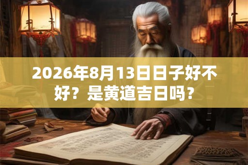 2026年8月13日日子好不好？是黄道吉日吗？