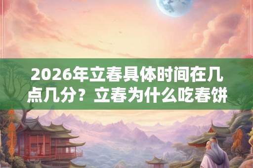2026年立春具体时间在几点几分?立春为什么吃春饼? 2026年立春具体时间在几点几分?立春为什么吃春饼?