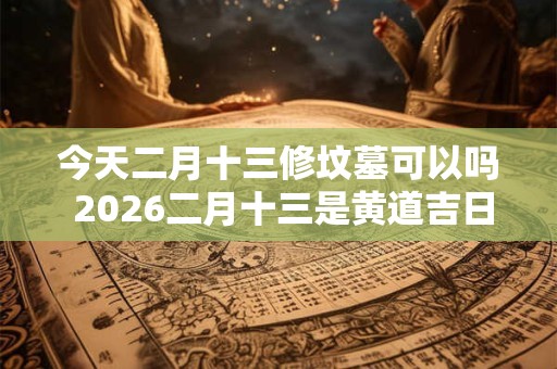 今天二月十三修坟墓可以吗 2026二月十三是黄道吉日吗
