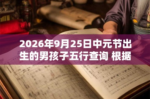 2026年9月25日中元节出生的男孩子五行查询 根据八字高分起名