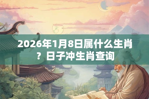 2026年1月8日属什么生肖？日子冲生肖查询
