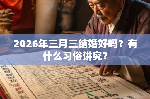 2026年三月三结婚好吗?有什么习俗讲究? 2026年三月三结婚好吗?有什么习俗讲究?