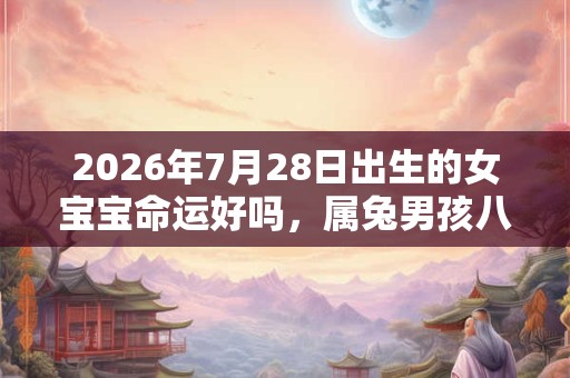 2026年7月28日出生的女宝宝命运好吗,属兔男孩八字命运查询 2026年7月28日出生的女宝宝命运好吗,属兔男孩八字命运查询