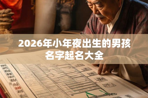 2026年小年夜出生的男孩名字起名大全