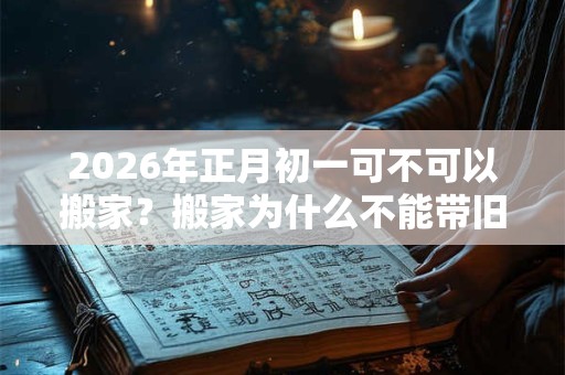 2026年正月初一可不可以搬家？搬家为什么不能带旧枕头？