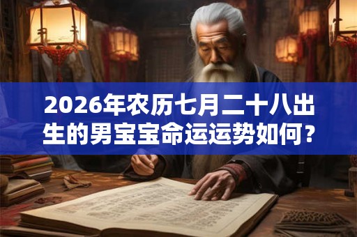 2026年农历七月二十八出生的男宝宝命运运势如何？