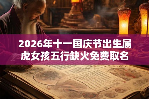 2026年十一国庆节出生属虎女孩五行缺火免费取名