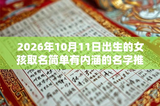 2026年10月11日出生的女孩取名简单有内涵的名字推荐