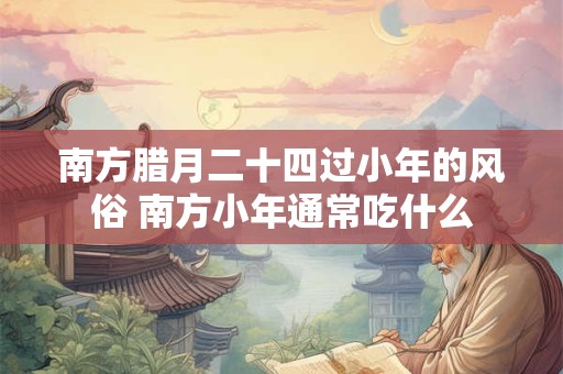 南方腊月二十四过小年的风俗 南方小年通常吃什么