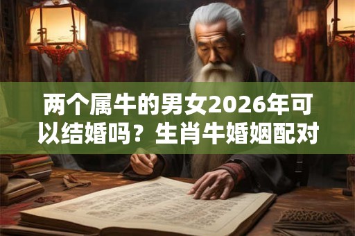 两个属牛的男女2026年可以结婚吗?生肖牛婚姻配对 两个属牛的男女2026年可以结婚吗?生肖牛婚姻配对