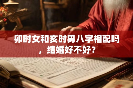 卯时女和亥时男八字相配吗,结婚好不好? 卯时女和亥时男八字相配吗,结婚好不好?