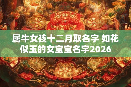 属牛女孩十二月取名字 如花似玉的女宝宝名字2026 属牛女孩十二月取名字 如花似玉的女宝宝名字2026