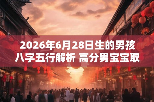 2026年6月28日生的男孩八字五行解析 高分男宝宝取名字