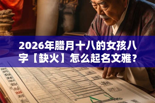 2026年腊月十八的女孩八字【缺火】怎么起名文雅? 2026年腊月十八的女孩八字【缺火】怎么起名文雅?