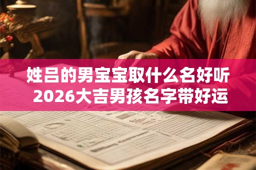 姓吕的男宝宝取什么名好听 2026大吉男孩名字带好运的