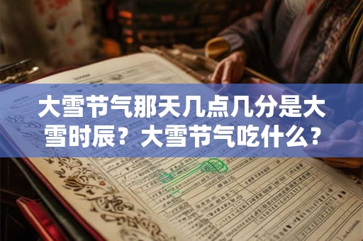 大雪节气那天几点几分是大雪时辰？大雪节气吃什么？