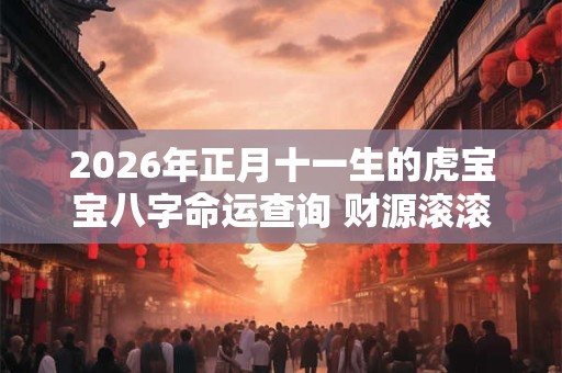 2026年正月十一生的虎宝宝八字命运查询 财源滚滚一路走高