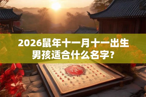 2026鼠年十一月十一出生男孩适合什么名字？