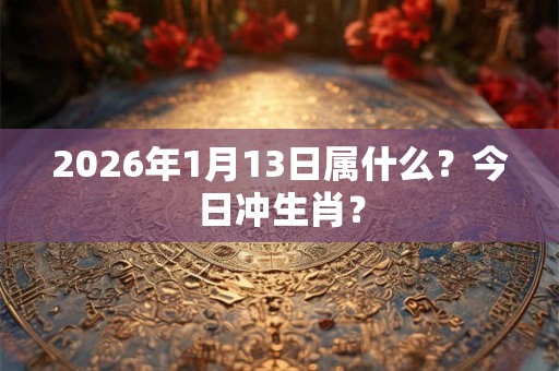 2026年1月13日属什么？今日冲生肖？