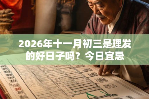 2026年十一月初三是理发的好日子吗？今日宜忌