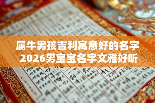 属牛男孩吉利寓意好的名字 2026男宝宝名字文雅好听赏析
