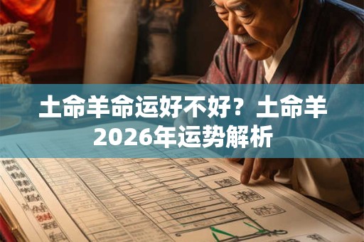 土命羊命运好不好？土命羊2026年运势解析