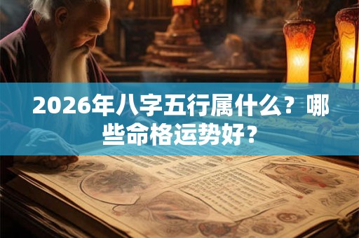 2026年八字五行属什么？哪些命格运势好？