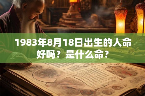 1983年8月18日出生的人命好吗？是什么命？