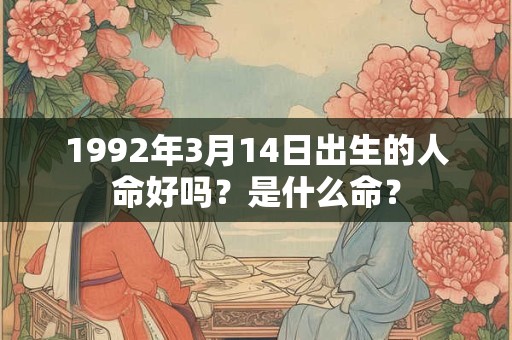 1992年3月14日出生的人命好吗？是什么命？