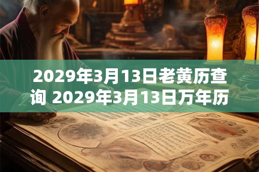 2029年3月13日老黄历查询 2029年3月13日万年历黄道吉日
