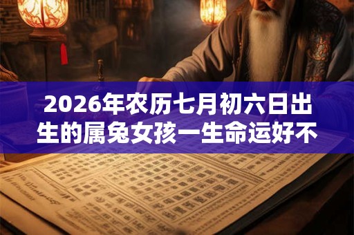 2026年农历七月初六日出生的属兔女孩一生命运好不好
