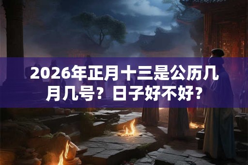 2026年正月十三是公历几月几号？日子好不好？