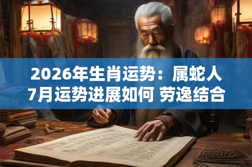 2026年生肖运势：属蛇人7月运势进展如何 劳逸结合好运临门