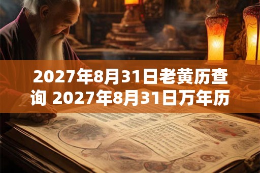 2027年8月31日老黄历查询 2027年8月31日万年历黄道吉日