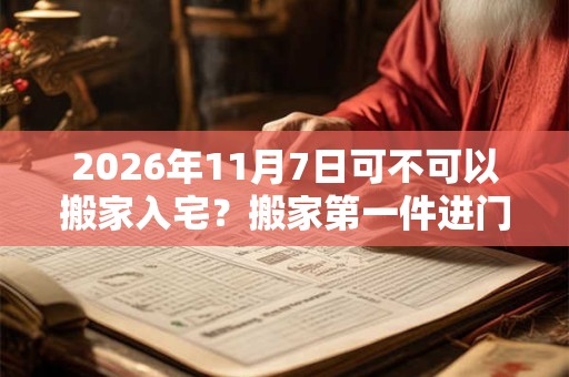 2026年11月7日可不可以搬家入宅？搬家第一件进门的东西