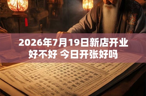2026年7月19日新店开业好不好 今日开张好吗