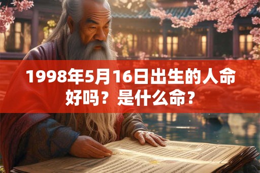 1998年5月16日出生的人命好吗？是什么命？