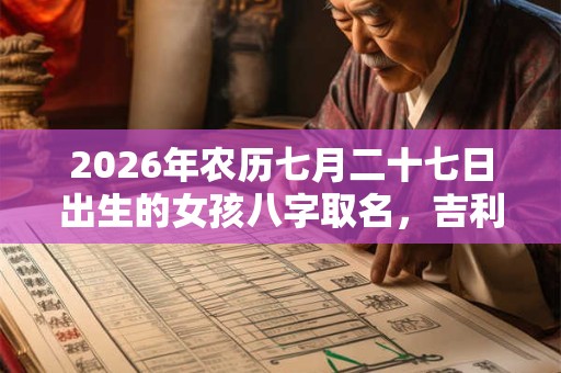 2026年农历七月二十七日出生的女孩八字取名,吉利的女孩名字 2026年农历七月二十七日出生的女孩八字取名,吉利的女孩名字