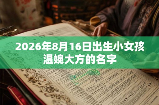 2026年8月16日出生小女孩温婉大方的名字 2026年8月16日出生小女孩温婉大方的名字