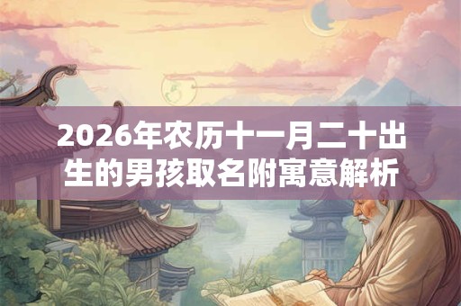 2026年农历十一月二十出生的男孩取名附寓意解析